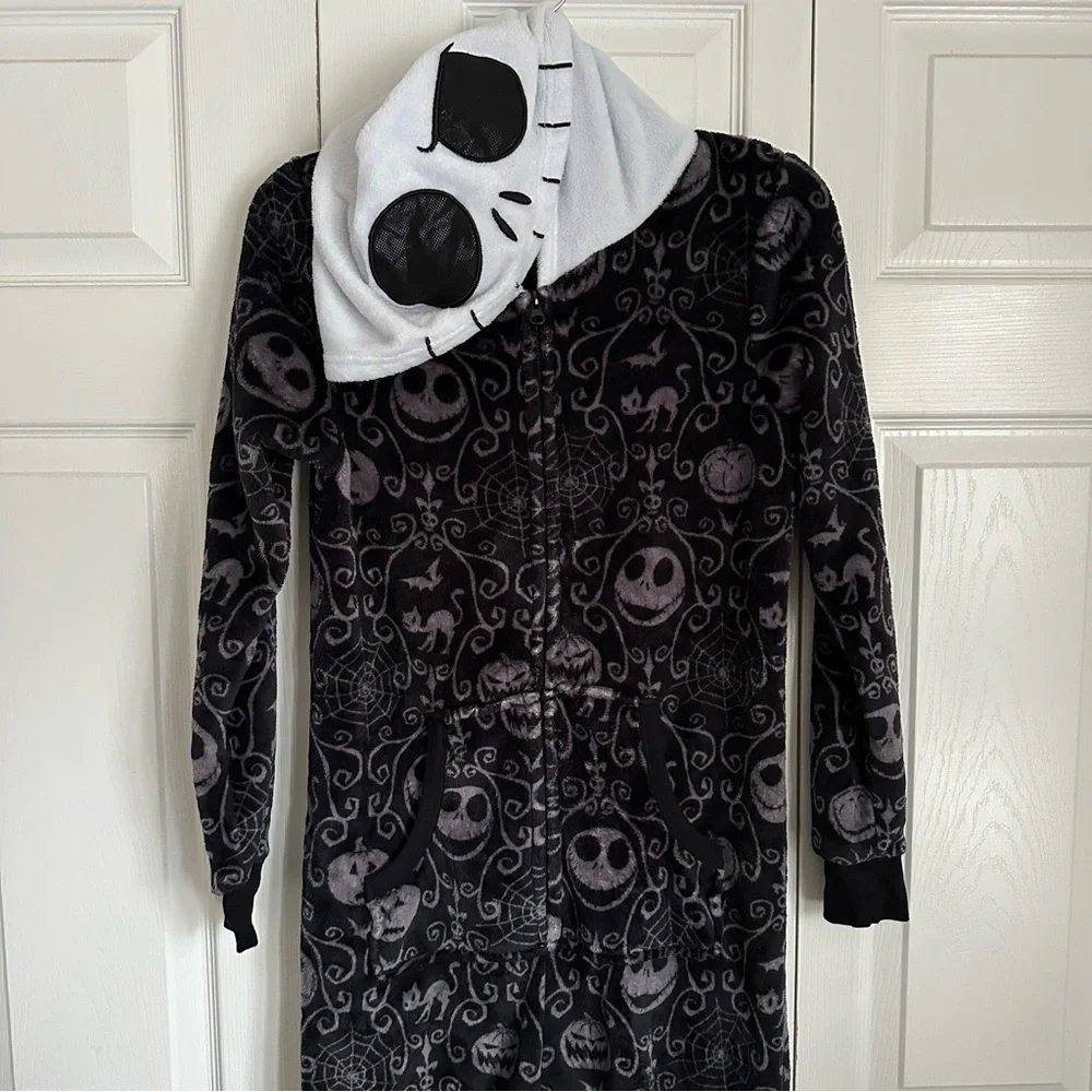 Disney Nightmare Before Christmas Womens S Jack Skellington Hooded Halloween - Picture 2 of 12